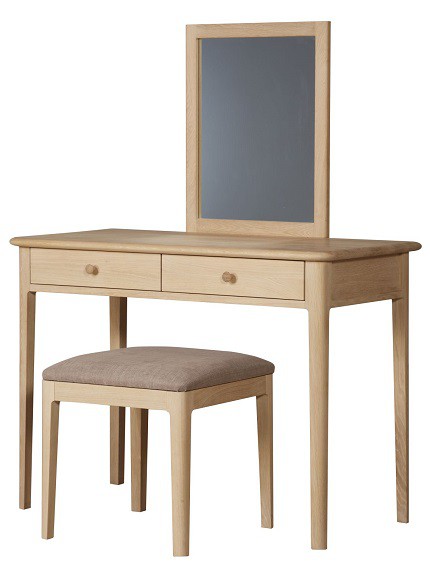 Hudson kosmetinis staliukas su veidrodžiu ir kėde
