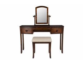 Broughton kosmetinis staliukas su veidrodžiu ir kėde